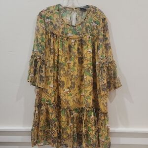 Suzanne Betro Floral Yellow Dress